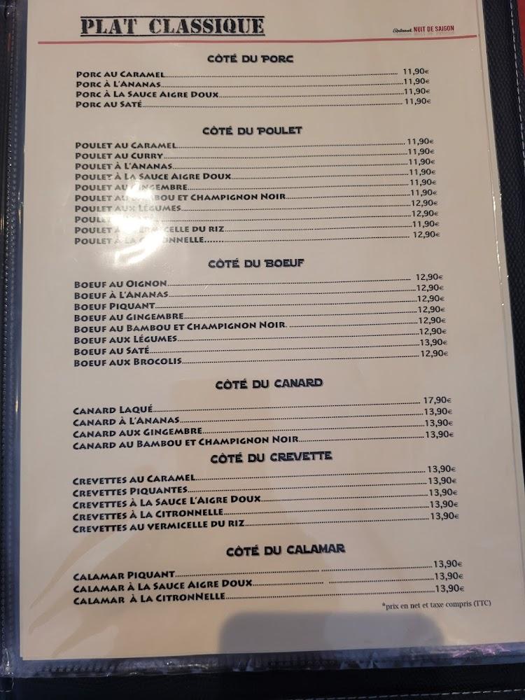 Restaurant Nuit de Saigon - Menu Image 2